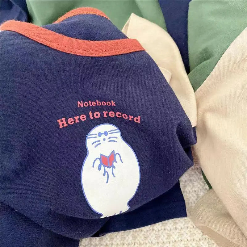 Nacho Contrast Cartoon Printing Sweater