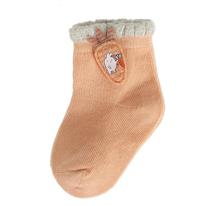 Cartoon socks for newborns in cotton and for children