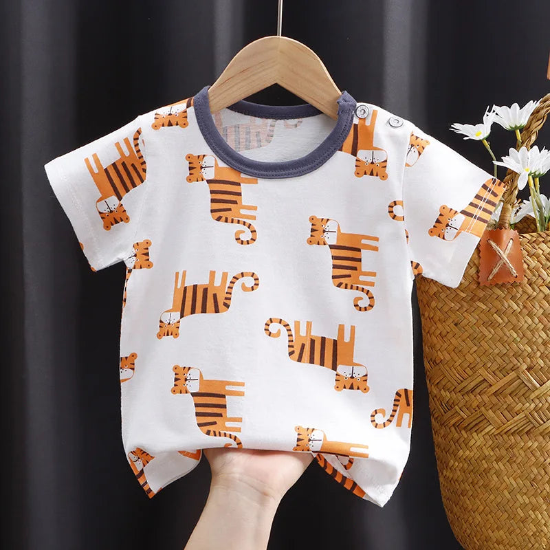Gael Short Sleeve Cartoon Print Tees