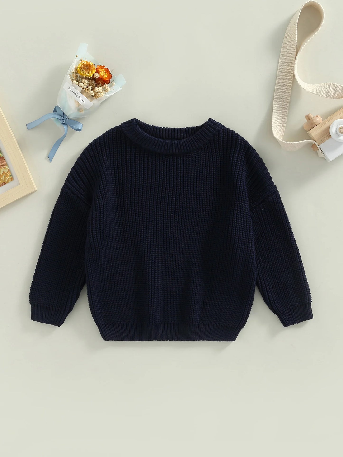Fernando Solid Loose Knitted Pullover Sweater