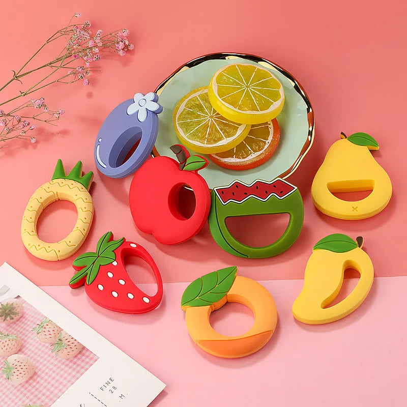 1Pc Baby Silicone Teether BPA Free Cartoon Frog Deer Teething Necklace Pendant