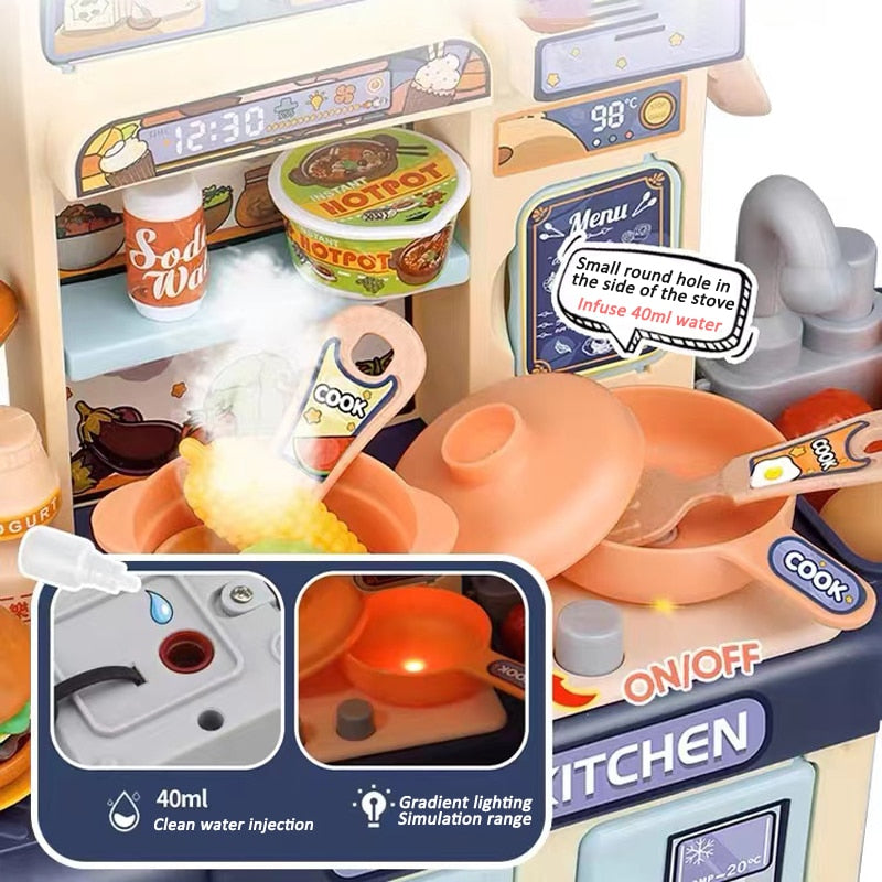 Large Children Simulation Kitchen Toy Lampligh Sound Effect - GuGuTon