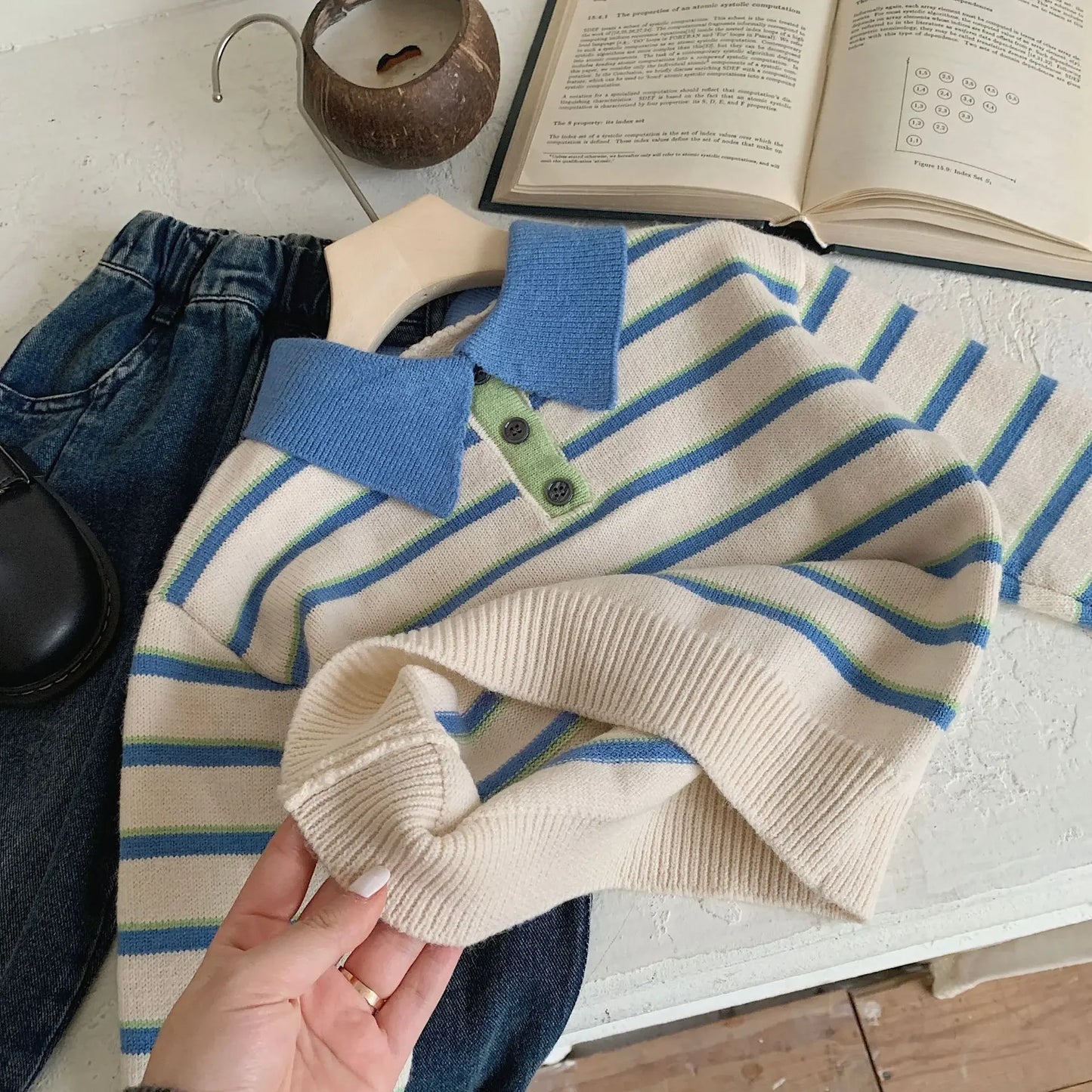 Camilo Boys' Striped Knitted Sweater
