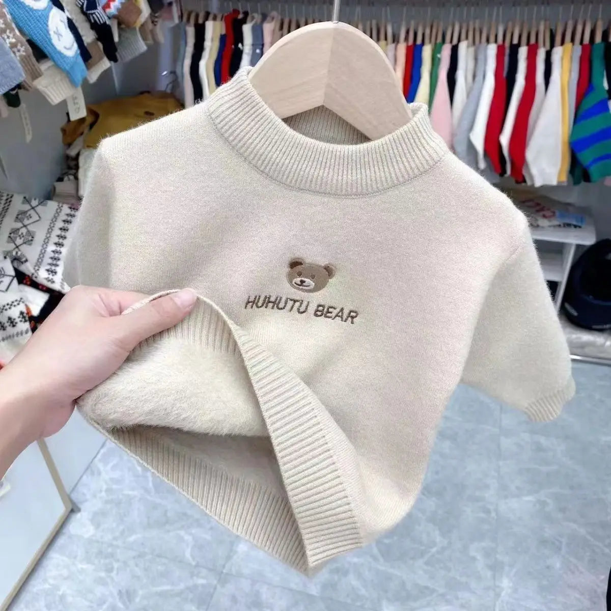 Clarence One Piece Plush Baby Sweater