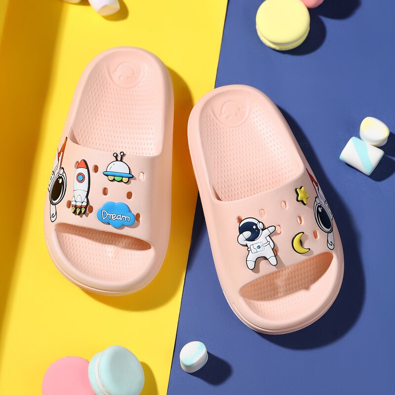 Cartoon Cute Slippers for Boys Kid Beach Shoes Sandals