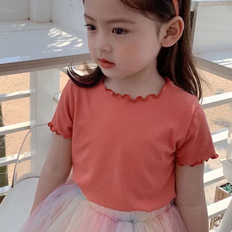 Pandora Sleeve Summer Tees silk fabric Baby Solid