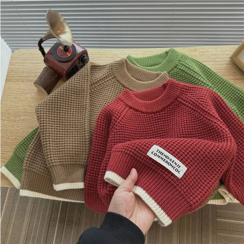 Winston Color Contrast Warm Knitted Sweater