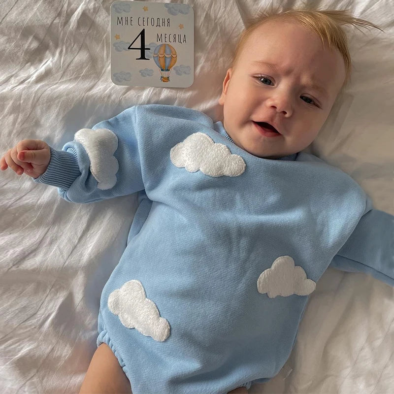 Alan Baby Clothes Romper Baby Clothes painted clouds