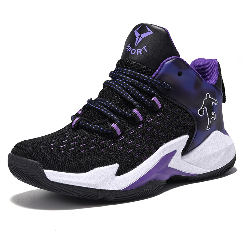 Boys Brand Mesh Basketball Shoes 8 Kids Sneaker - GuGuTon
