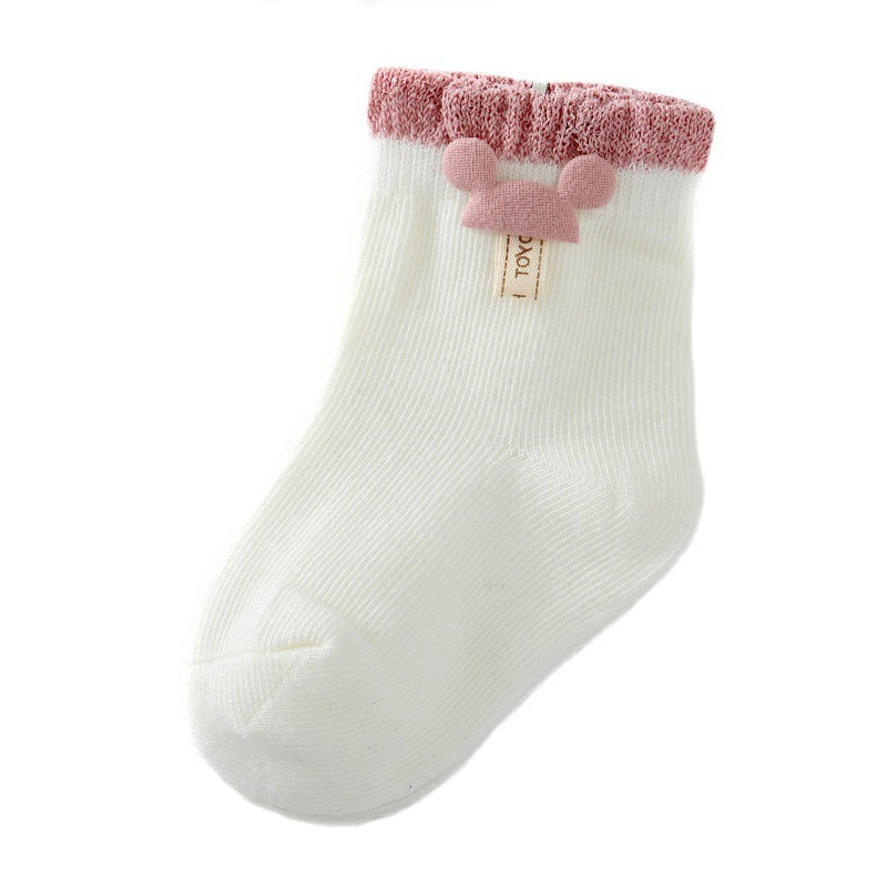 Cartoon socks for newborns in cotton and for children