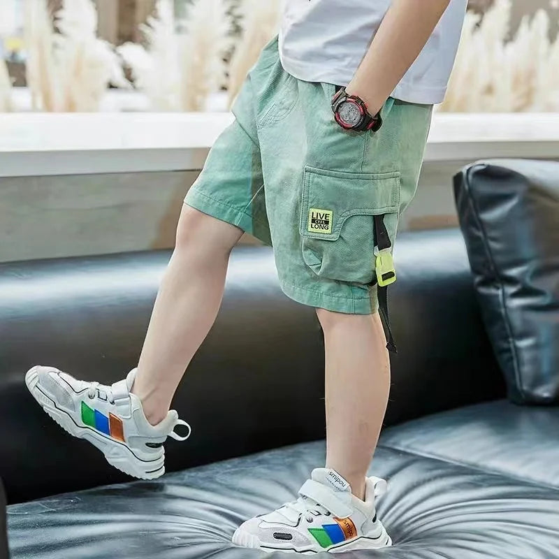 Pedro Boys Summer Pants Thin A lot pocket solid colors