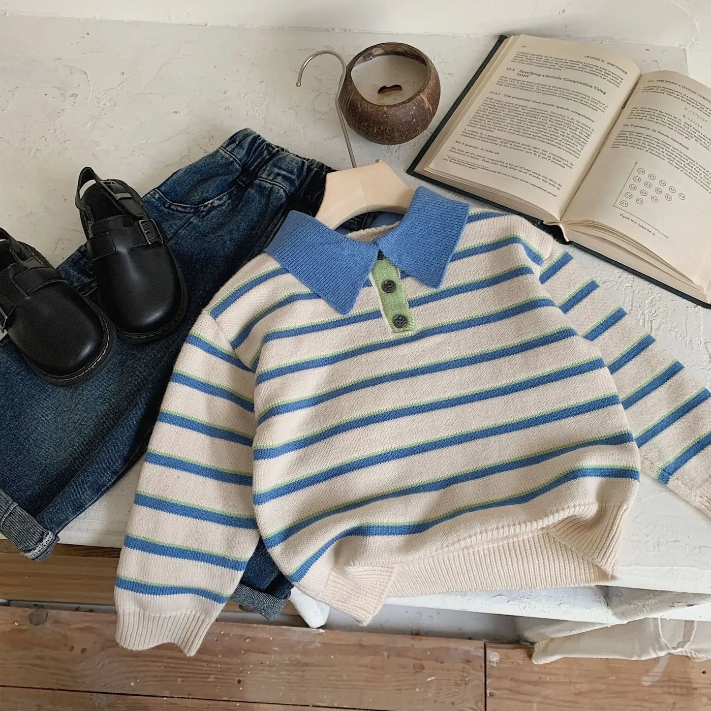 Camilo Boys' Striped Knitted Sweater