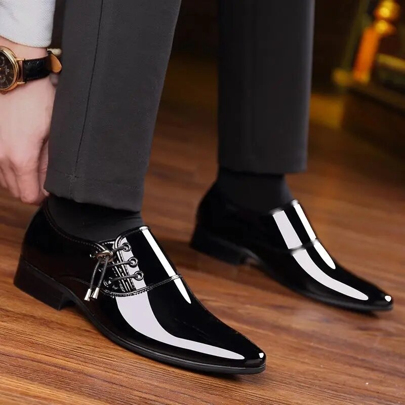 Children Leather Shoes for Boys With Lace Up Fashion Moccasins - GuGuTon