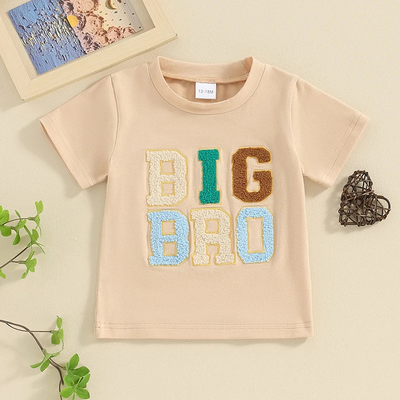 Troy Letter Crewneck Short Sleeve Tees