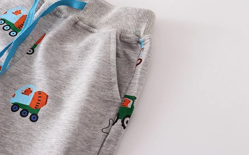 Fredy Summer Shorts Boys Cartoon Excavator