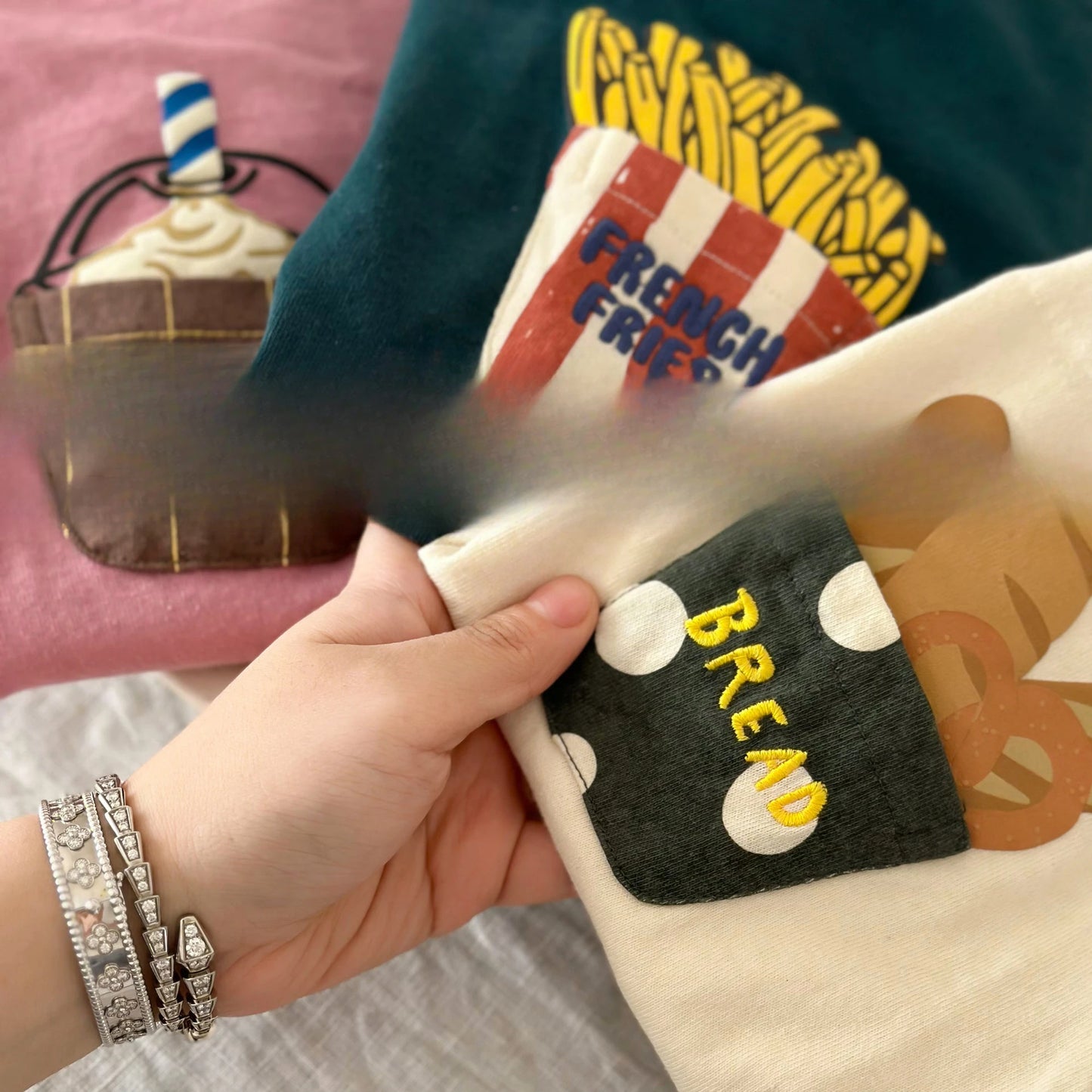 Henrry New French Fries Pocket Tees