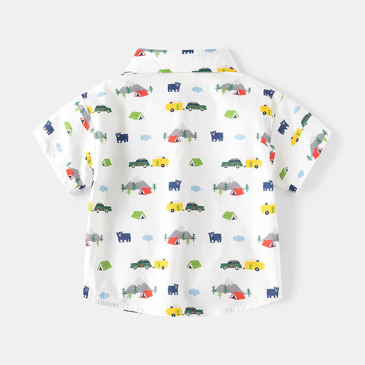 Alvin Short Sleeve Children Printed Shirt - GuGuTon baby store - Baby Fashion - Toddlers Outfits - Babies Outfits - Toddler Clothes - Kids Clothing - Newborn Clothes - Newborn Wear - Kids Wear - Trending Clothes - Trending Outfits - Fall Fashion - Winter Fashion - Girls Clothes - Boys Clothes - Babies Wear - Kids Accessories - KidsWear - Summer Clothes - Summer Fashion - Summer Trend - Falls Sweaters - Tops - Bottom - Jeans - Blouse - Dresses - Newborn Dresses - Toys