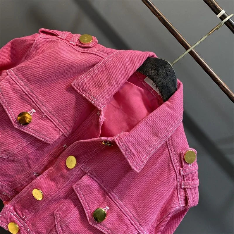 Dayana Kids Jacket for Girls Autumn Solid Color Fashion