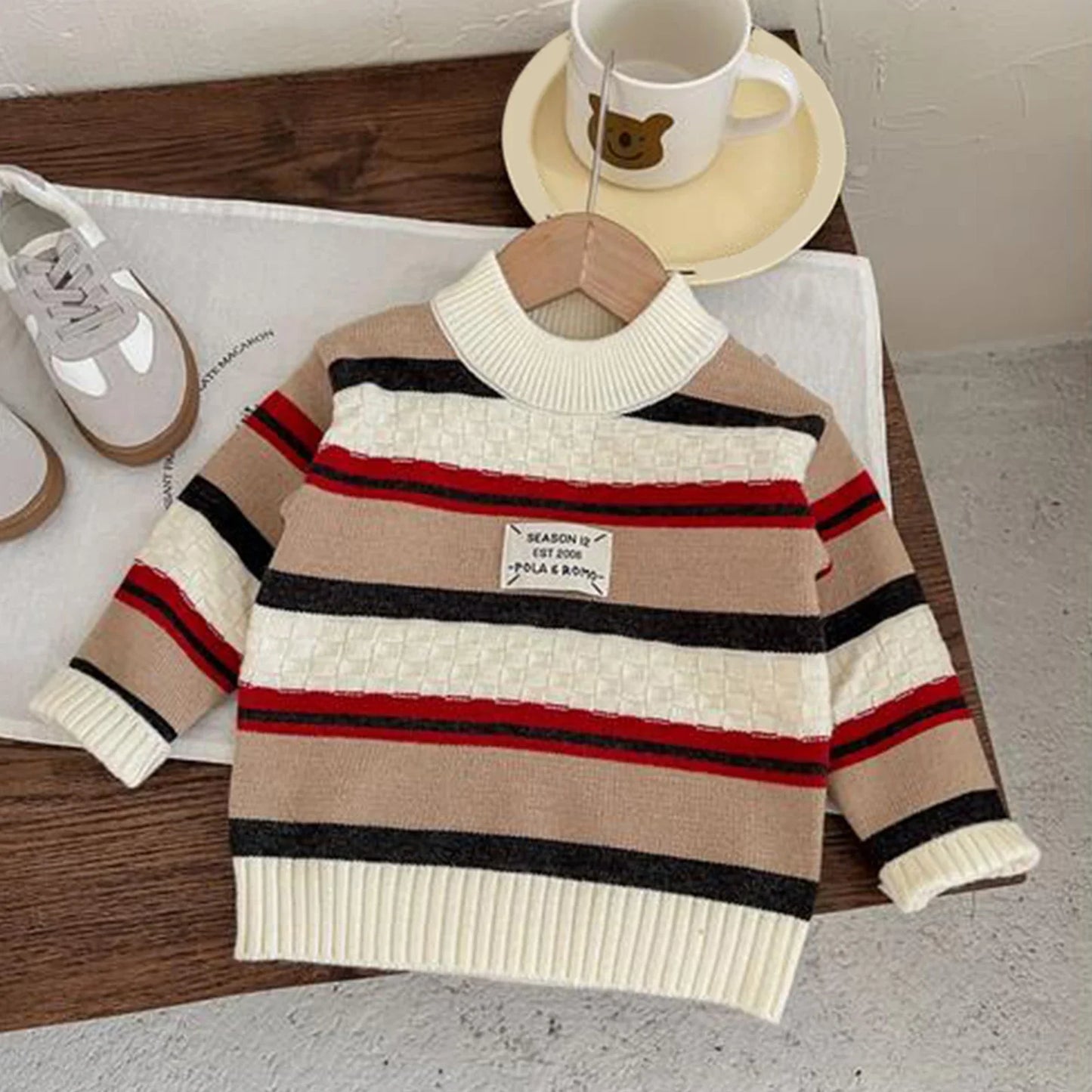 Winston Long Sleeves Pullover Striped Sweater