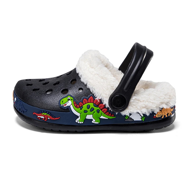 Winter Kids Sandals Fur Children's Slippers Baby Girls Shoes