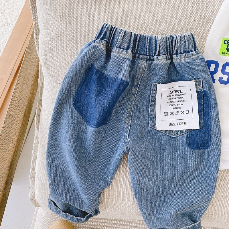 Yomel 1-7Years Toddler Kids Elastic Waist Loose Soft Trousers Autumn Clothes