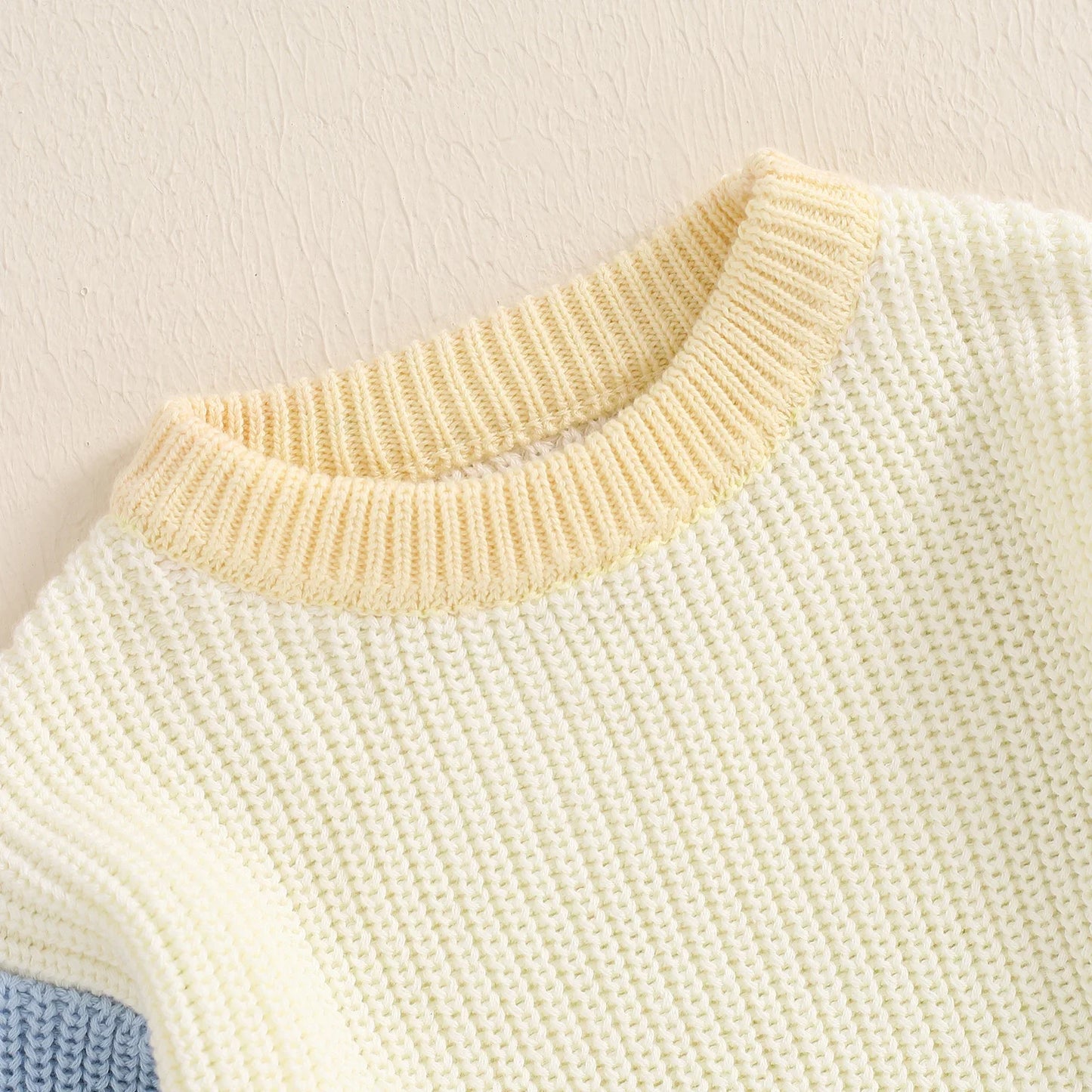 Damian Long Sleeve Contrast Color Sweater