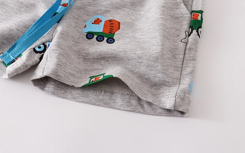 Fredy Summer Shorts Boys Cartoon Excavator