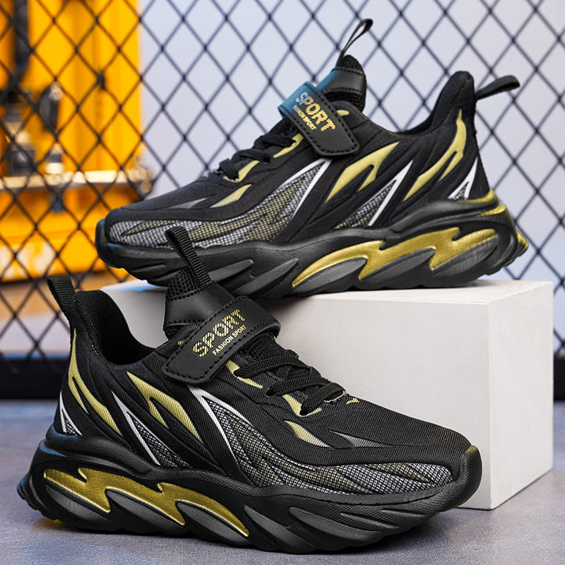 Hook and Loop Athletic Running Shoes for Boys Big Kids