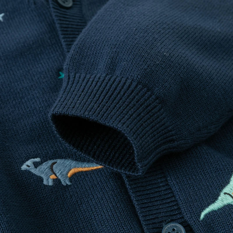Dariel Navy Blue Outerwear Sweater