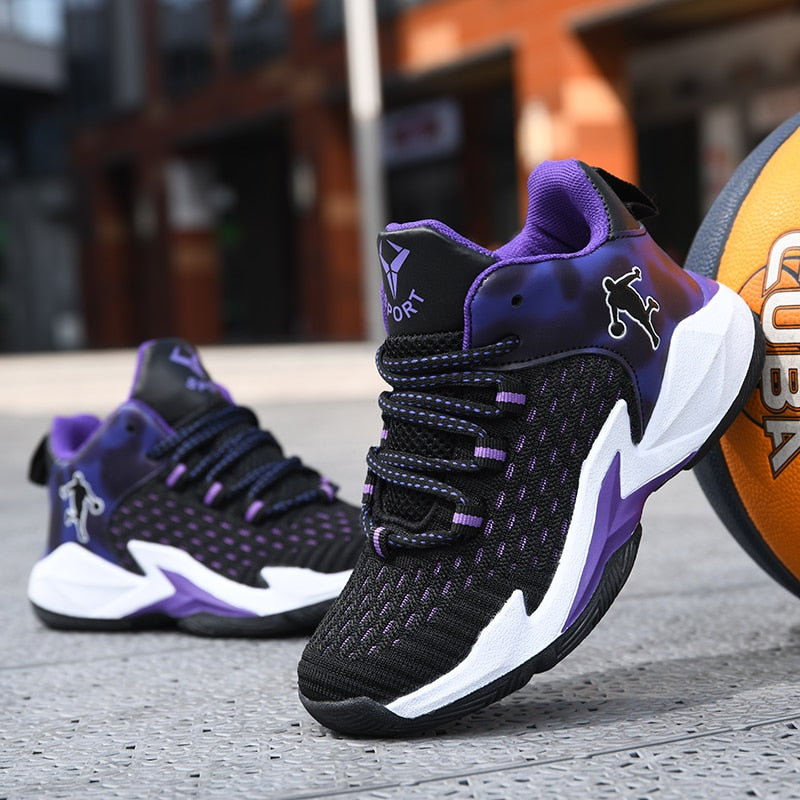Boys Brand Mesh Basketball Shoes 8 Kids Sneaker - GuGuTon