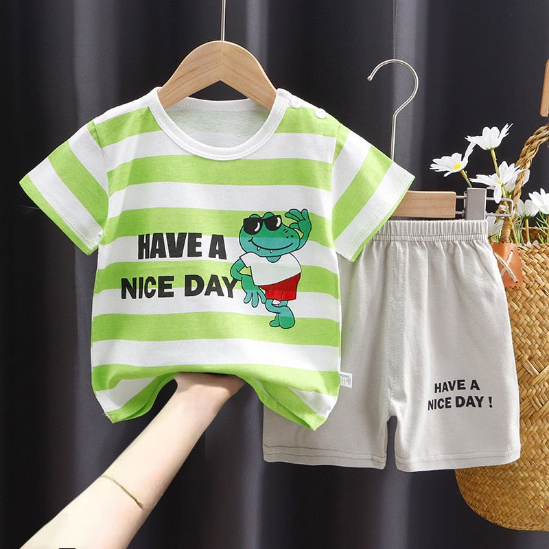 Ezequiel Summer clothing sets T-shirt design Suit - GuGuTon