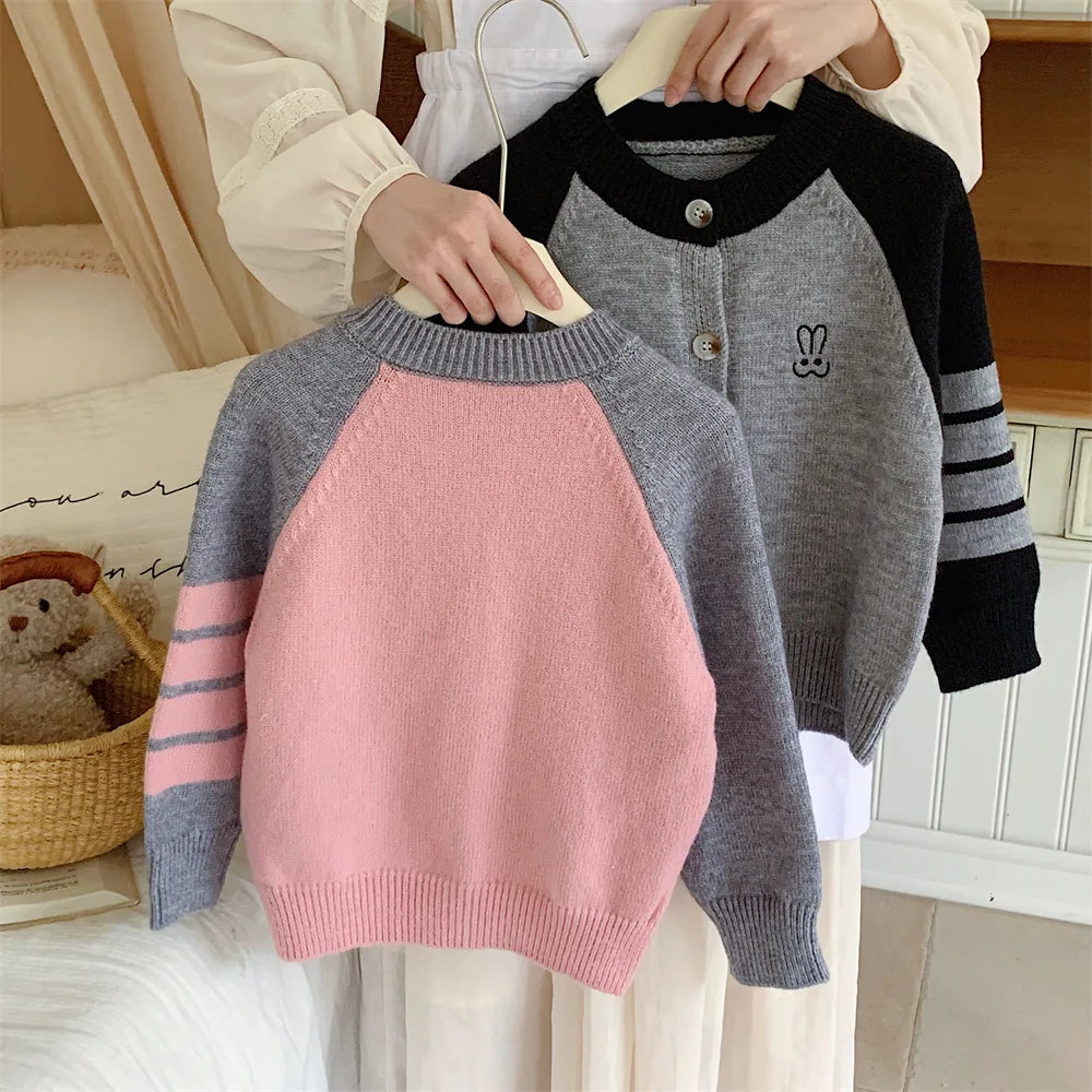 Ottis Patched Knitwear Striped Sweater