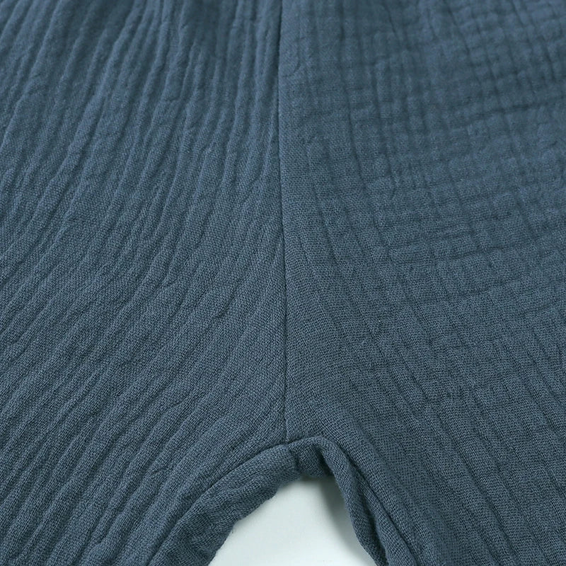 Adam Solid Cotton Linen Elasticity Clothes For Boy Korean