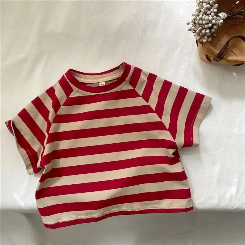 Leo Striped Cotton Short Sleeve Tees