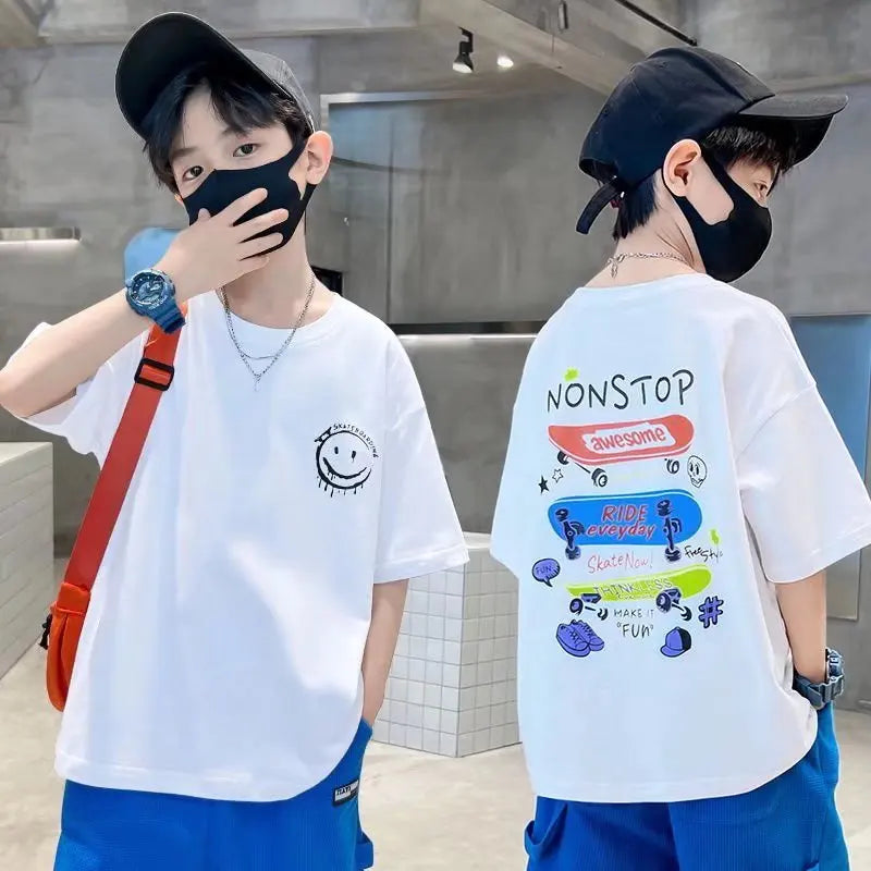 Ronald Boys Cartoon Short-sleeved T-shirt