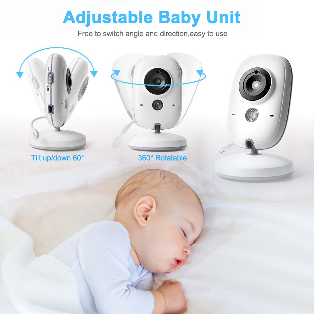 Video Baby Monitor 2.4G Two Way Audio Night Vision Video Surveillance - GuGuTon