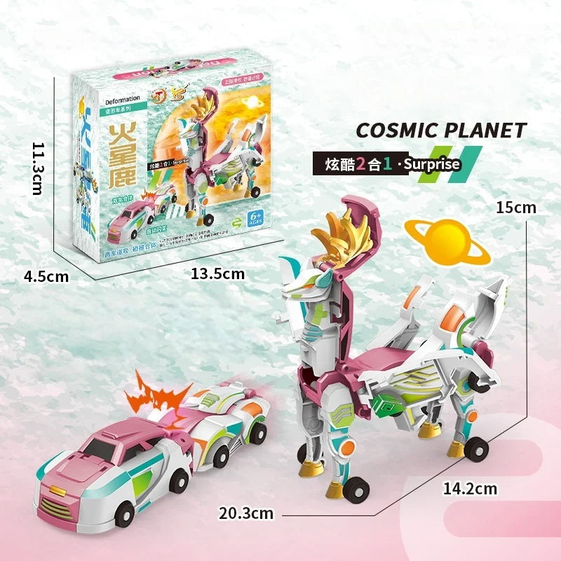 Mars Deer Collision Deformation Car Series 2 in 1 Cars Toys