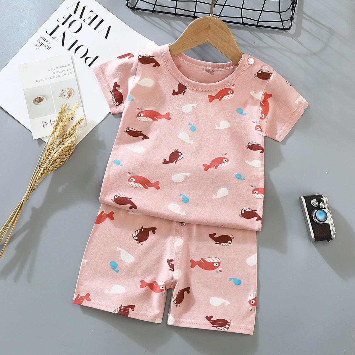 Steven Boys cartoon t-shirt and shorts set - GuGuTon