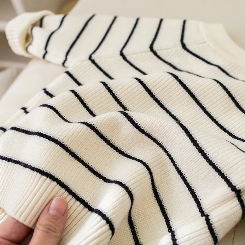 Victor Fashion Striped Knitted Sweater