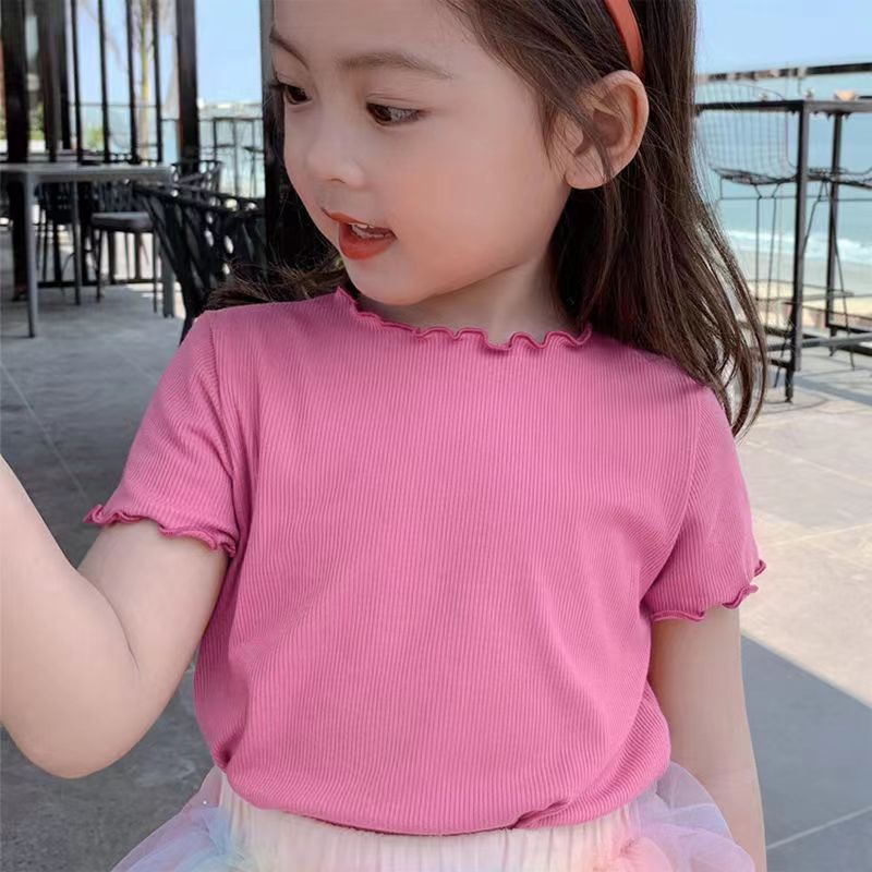 Pandora Sleeve Summer Tees silk fabric Baby Solid