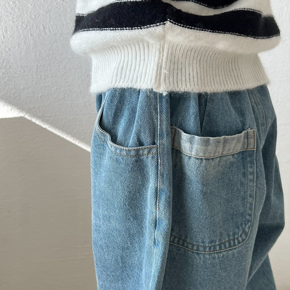 Samuel Harem Pants Fashion Wide Kids Denim Trousers Baby