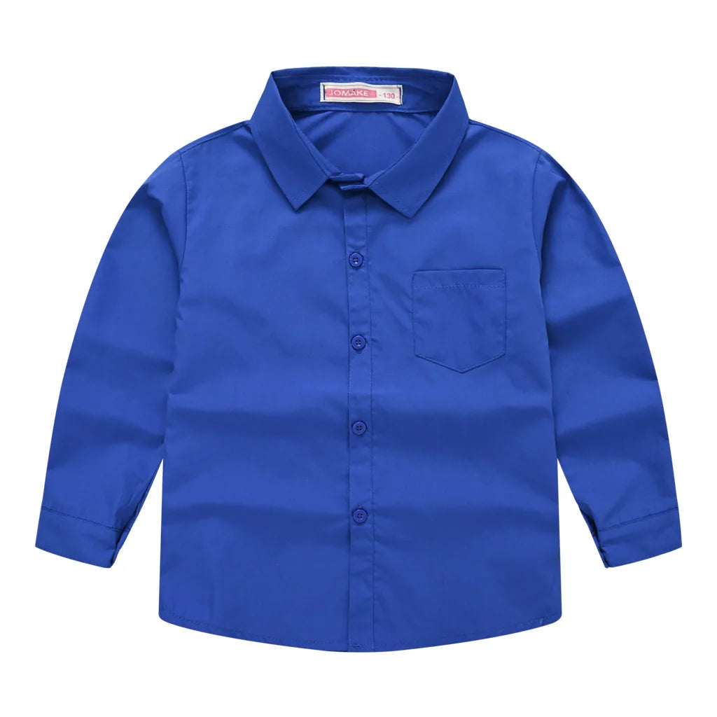 Renso Cotton Boy Long Sleeve Solid Shirt
