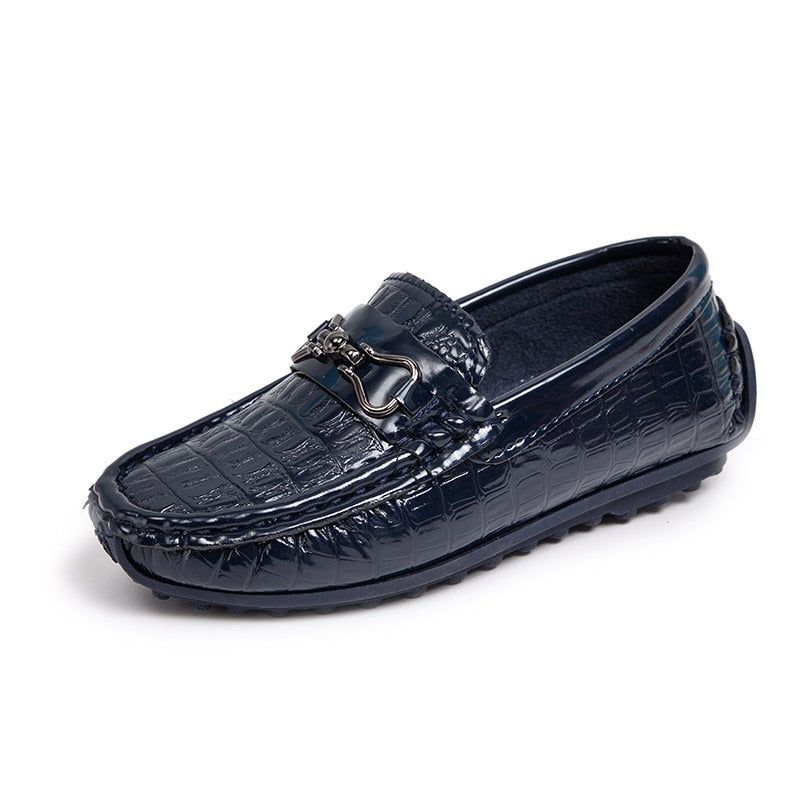 Boys Versatile Wedding Shows Kids Fashion Solid slip Children Moccasin Shoes - GuGuTon