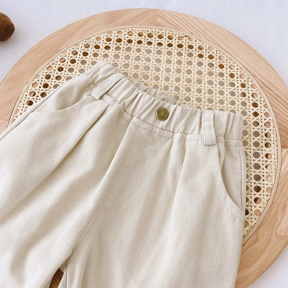 Andrés Casual Cotton Canvas Pants Fashion Kids Boys Trousers