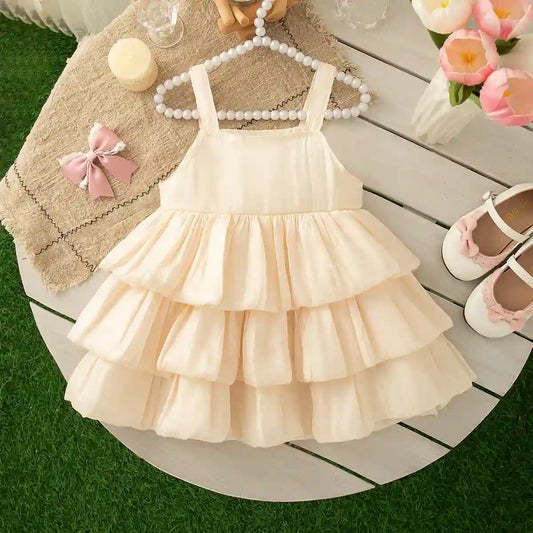 Sutton Baby Girl Summer Dress - Halter Multi Layered Design