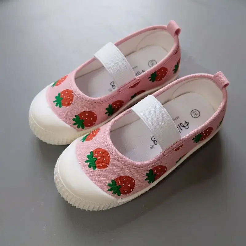 Girl Shoe Kid Casual Shoe Cartoon Girl Sport Canvas Shoes