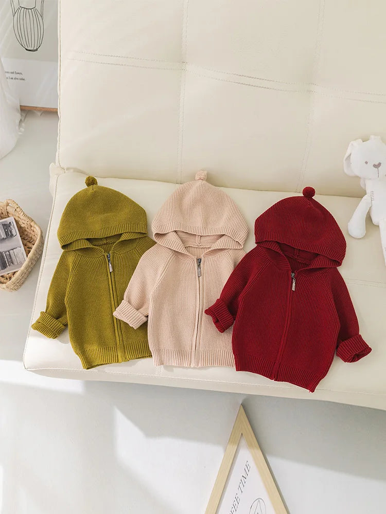 Orlando Plain Zipper Knit Sweater