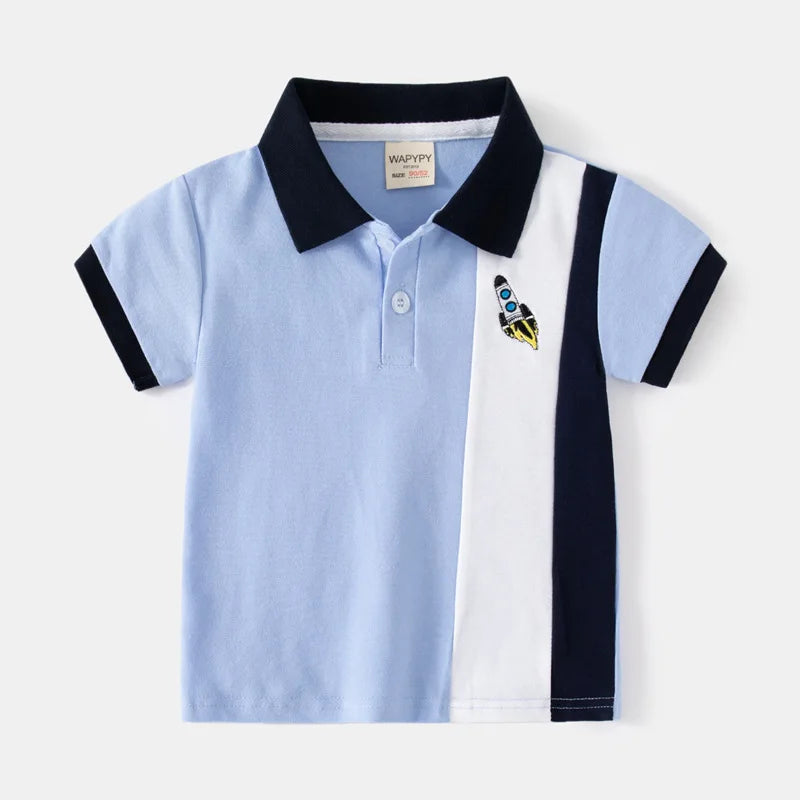 Paolo Turn-down Collar Short Sleeve T-shirt