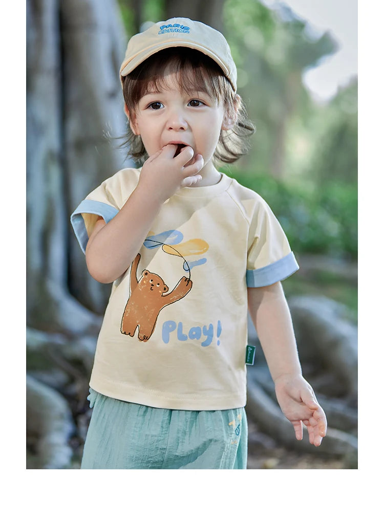 Charlie Cute Cartoon Print Casual Pro-skin Tops