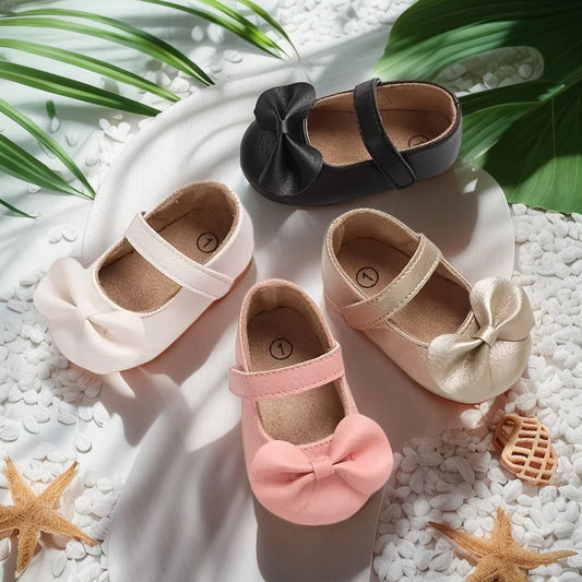 Baby Girl Casual and Comfortable Solid Color Mary Jane Shoes